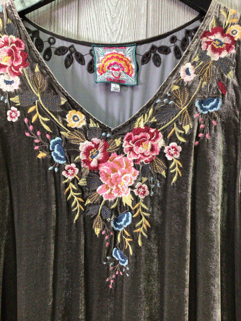 Johnny Was Velvet Dress Set Size Large